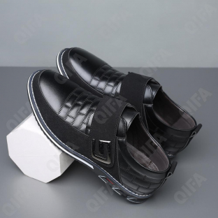 CC4114_S5559-L1 Чёр 44-3,45-3,46-2,47-1,48-1 ELANHUO П/ботинки Повсед Слиперы Иск.мат, Иск.кожа, Резина В/О Муж
