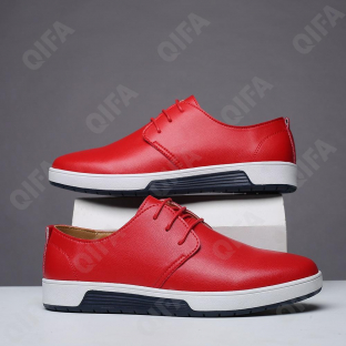 CC4114_S1985-L7 Крас 44-3,45-3,46-2,47-1,48-1 ELANHUO П/ботинки Повсед Дерби Иск.мат, Иск.кожа, Резина В/О Муж