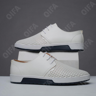 CC4114_S1985-1-L2 Бел 44-3,45-3,46-2,47-1,48-1 ELANHUO П/ботинки Повсед Дерби Иск.мат, Иск.кожа, Резина Лето Муж