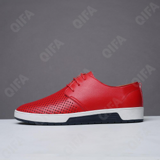 CC4114_S1985-1-L7 Крас 44-3,45-3,46-2,47-1,48-1 ELANHUO П/ботинки Повсед Дерби Иск.мат, Иск.кожа, Резина Лето Муж