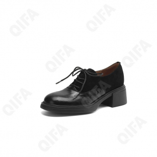 CC4419_D38CY7536-1 Чёр 36-1,37-1,38-2,39-1,40-1 POPOWOKE П/ботинки Повсед Оксфорд Нат.кожа, Кожподклад, ТПР (TPR-Термопластичная резина) В/О жен