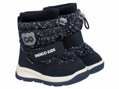 70-0005H2 Син 22-2,23-2,24-2,25-2 Indigo kids П/сапоги Повсед Дутики Иск.мат, Мемб/нат.шерсть, ТЭП Зима Муж