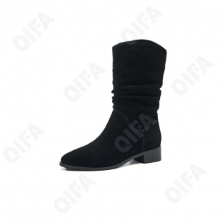 CC4061_A911-1 Чёр 36-1,37-1,38-2,39-2,40-2 AVILA П/сапоги Повсед Казаки Нат.кожа, Текстиль, ТПР (TPR-Термопластичная резина) В/О жен