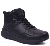 C9437-3 Чёр 41-1,42-2,43-2,44-2,45-1 Strobbs Ботинки Актив.отдых Кроссовки Нат.кожа, Нат.шерсть, ЭВА,Резина,ТПУ вставка Зима Муж