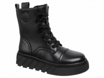 52-2065G Чёр 33-2,34-2,35-2,36-2,37-2,38-2 Indigo kids Ботинки Повсед Дерби Нат.кожа, Байка/Флис, ТЭП В/О жен
