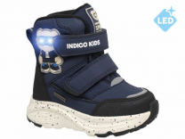 74-0835A2 Син 25-2,26-2,27-2,28-2,29-2 Indigo kids Ботинки Повсед Оксфорд Иск.мат, Мемб/нат.шерсть, ЭВА / Резина Зима Муж