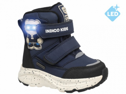 74-0835A2 Син 25-2,26-2,27-2,28-2,29-2 Indigo kids Ботинки Повсед Оксфорд Иск.мат, Мемб/нат.шерсть, ЭВА / Резина Зима Муж