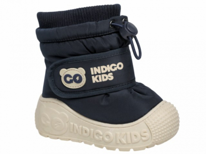 70-0026D Син 22-2,23-2,24-2,25-2,26-2 Indigo kids П/сапоги Повсед Дутики Иск.мат, Мемб/нат.шерсть, ТЭП Зима Муж