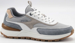 C3872-6 Сер 41-1,42-2,43-2,44-2,45-1 Strobbs П/ботинки Актив.отдых Кроссовки Нат.кожа, Текстиль, ЭВА,Резина,ТПУ вставка В/О Муж