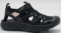 F7808-3 Чёр 36-1,37-2,38-2,39-2,40-1 Strobbs Туфли Актив.отдых Сандалеты Иск.мат, Текстиль, ЭВА,Резина Лето жен