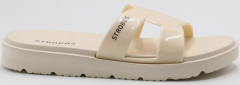F7751-16 Беж 36-1,37-2,38-2,39-2,40-1 Strobbs Туфли Пляж Шлепанцы/Пантолеты ПВХ, Без подклада, ЭВА Лето жен