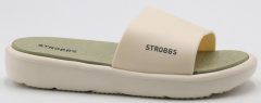 F7753-16 Беж 36-1,37-2,38-2,39-2,40-1 Strobbs Туфли Пляж Шлепанцы/Пантолеты ПВХ, Без подклада, ЭВА Лето жен