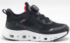 N1795-3 Чёр 31-1,32-1,33-2,34-2,35-2 Strobbs П/ботинки Актив.отдых Кроссовки Иск.мат, Текстиль, ЭВА,ТПР В/О Муж