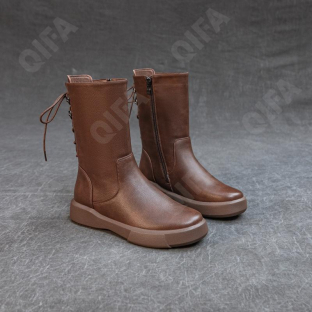 CC4061_6011M-2 Темно-коричневый 36-1,37-1,38-1,39-1,40-1,41-1,42-1,43-1 AVILA П/сапоги Повсед Веллингтон Нат.кожа, Иск.мех, Резина Зима жен