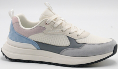 F7720-12 Бежевый/Серый 36-1,37-2,38-2,39-2,40-1 Strobbs П/ботинки Актив.отдых Кроссовки Нат.кожа, Текстиль, ЭВА,Резина,ТПУ вставка В/О жен