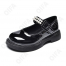 CC4532_2602-B1 Чёр 32-5,33-5,34-5,35-5,36-5,37-5 H&Y Туфли Школа Mary Jane Иск.мат, Кожподклад, Резина Лето жен