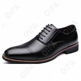CC4114_U9223-1L Чёр 44-3,45-3,46-2,47-1,48-1 ELANHUO П/ботинки Повсед Оксфорд Иск.мат, Иск.кожа, Резина В/О Муж