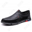 CC4114_U8765-1L Чёр 44-3,45-3,46-2,47-1,48-1 ELANHUO П/ботинки Повсед Слипоны Иск.мат, Иск.кожа, Резина В/О Муж