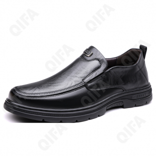 CC4114_U1168-1 Чёр 38-2,39-2,40-2,41-2,42-2 ELANHUO П/ботинки Школа Слиперы Иск.мат, Иск.кожа, Резина В/О Муж