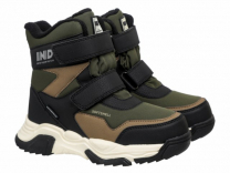 74-0705A2 Хаки / чёрный 34-2,35-2,36-3,37-3 Indigo kids Ботинки Повсед Оксфорд Softshell, Мемб/нат.шерсть, ЭВА / ТЭП Зима Муж