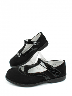 AL 11965 Чёр 30-1,31-1,32-1,33-1,34-1,35-1 Antilopa Туфли Школа T-STRAP Иск.мат, Кожподклад Лето жен