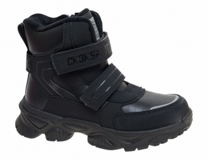 R070299068BK СКАЗКА Черный Мальчик Иск.кожа Нат.шерсть 32-37 111111
