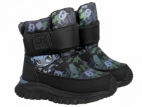 62-2078C Черный / хаки 27-2,28-2,29-2,30-2,31-2,32-2 Indigo kids П/сапоги Повсед Дутики Иск.мат, Нат.шерсть, ЭВА / ТЭП Зима Муж