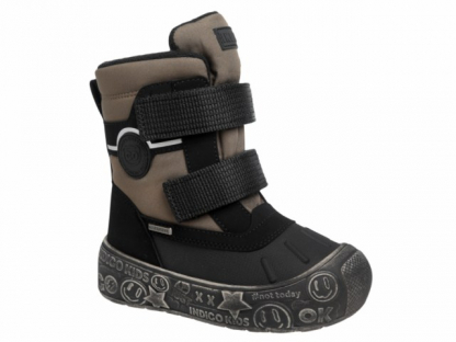 70-2060C Чёрный / коричневый 28-2,29-2,30-2,31-2,32-2 Indigo kids П/сапоги Повсед Оксфорд Иск.мат, Мемб/нат.шерсть, ТЭП Зима Муж