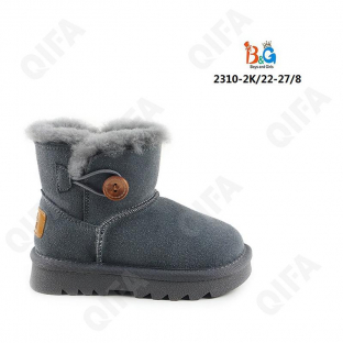 RC51_W2310-2K Сер 22-1,23-1,24-2,25-2,26-1,27-1 Boys and Girls П/сапоги Повсед Угги Иск.мат, Нат.шерсть, ТПР (TPR-Термопластичная резина) Зима жен