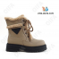RC51_W2354-2R Светло-коричневый МОНО Кол-во-1 Boys and Girls Ботинки Повсед Дерби Иск.мат, Нат.шерсть, ТПР (TPR-Термопластичная резина) Зима жен