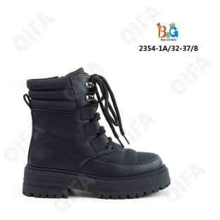 RC51_W2354-1A Чёр МОНО Кол-во-1 Boys and Girls Ботинки Повсед Дерби Иск.мат, Нат.шерсть, ТПР (TPR-Термопластичная резина) Зима жен
