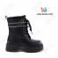 RC51_W2354-3A Чёр МОНО Кол-во-1 Boys and Girls Ботинки Повсед Дерби Иск.мат, Нат.шерсть, ТПР (TPR-Термопластичная резина) Зима жен
