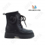 RC51_W2354-6A Чёр МОНО Кол-во-1 Boys and Girls Ботинки Повсед Дерби Иск.мат, Нат.шерсть, ТПР (TPR-Термопластичная резина) Зима жен