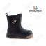 RC51_W2326-2A Чёр МОНО Кол-во-1 Boys and Girls П/сапоги Повсед Веллингтон Иск.мат, Иск.шерсть, ТПР (TPR-Термопластичная резина) Зима жен