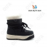 RC51_W2326-5A Чёр МОНО Кол-во-1 Boys and Girls П/сапоги Повсед Дутики Иск.мат, Нат.шерсть, ТПР (TPR-Термопластичная резина) Зима жен