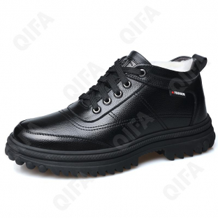 CC4114_WM8099-1L Чёр 40-1,41-2,42-2,43-3,44-2 ELANHUO Ботинки Повсед Оксфорд Нат.кожа, Байка/Флис, Резина В/О Муж