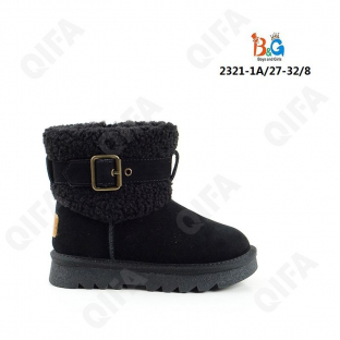 RC51_2321-1A Чёр 27-1,28-1,29-2,30-2,31-1,32-1 Boys and Girls П/сапоги Повсед Угги Иск.мат, Иск.шерсть, ТПР (TPR-Термопластичная резина) Зима жен