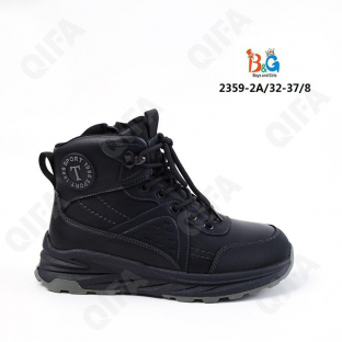 RC51_2359-2A Чёр 32-1,33-1,34-2,35-2,36-1,37-1 Boys and Girls Ботинки Повсед Оксфорд Иск.мат, Нат.шерсть, ТПР (TPR-Термопластичная резина) Зима Муж