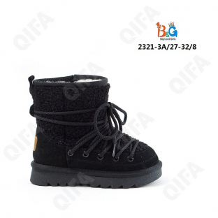 RC51_2321-3A Чёр 27-1,28-1,29-2,30-2,31-1,32-1 Boys and Girls П/сапоги Повсед Угги Иск.мат, Иск.шерсть, ТПР (TPR-Термопластичная резина) Зима жен