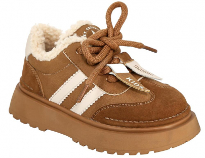 DQH_25-301_brown 30-1,31-1,32-1,33-1,34-1,35-1,36-1,37-1 Kedberry П/ботинки Повсед Оксфорд Иск.мат, Байка/Флис, Резина В/О жен