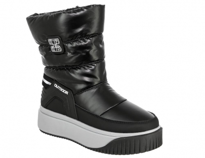 LAY_25-99_black 31-1,32-1,33-1,34-1,35-1,36-1 Kedberry П/сапоги Повсед Дутики Иск.мат, Нат.шерсть, ТЭП Зима жен