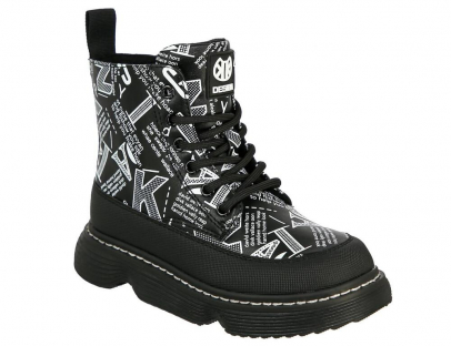 RYP_25800-3_black 27-1,28-1,29-1,30-1,31-1,32-1 Kedberry Ботинки Повсед Дерби Иск.мат, Байка/Флис, ТЭП В/О жен