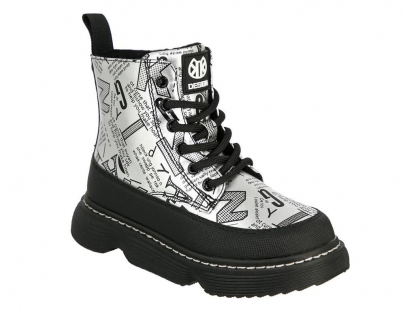 RYP_25800-3_silver 27-1,28-1,29-1,30-1,31-1,32-1 Kedberry Ботинки Повсед Дерби Иск.мат, Байка/Флис, ТЭП В/О жен