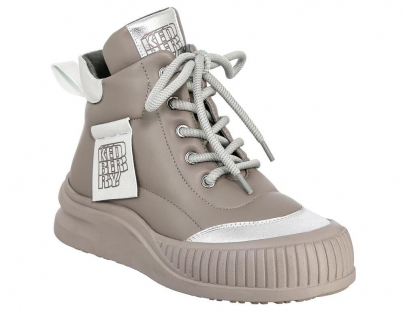 TEM_717_grey 33-1,34-1,35-1,36-1,37-1,38-1 Kedberry Ботинки Повсед Оксфорд Иск.мат, Байка/Флис, ТЭП В/О жен