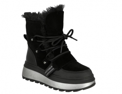 TWI_511-66_black 33-1,34-1,35-1,36-1,37-1,38-1 Kedberry П/сапоги Повсед Веллингтон Иск.мат, Нат.шерсть, ТЭП Зима жен