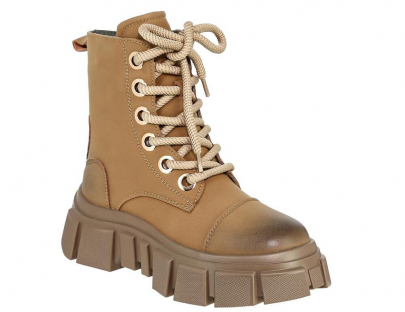 TWJ_524-42_brown 33-1,34-1,35-1,36-1,37-1,38-1 Kedberry Ботинки Повсед Дерби Иск.мат, Нат.шерсть, ТЭП Зима жен