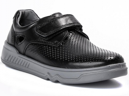 AJE_2030-65_black 32-1,33-1,34-1,35-1,36-1,37-1 Kenka П/ботинки Школа Дерби Нат.кожа, Кожподклад, ПУ Лето Муж