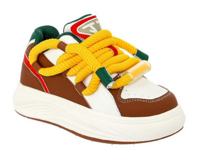 DNX_25-36-04_white-orange 30-1,31-1,32-1,33-1,34-1,35-1,36-1,37-1 Kenka П/ботинки Актив.отдых Кроссовки Иск.мат, Текстиль, ЭВА В/О Муж