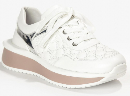 TVH_377-39_white 35-1,36-1,37-1,38-1,39-1,40-1 Kenka П/ботинки Повсед Кроссовки Иск.мат, Кожподклад, ПУ В/О жен