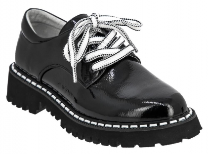 TVI_380-935_black_L 34-1,35-1,36-1,37-1,38-1,39-1 Kenka П/ботинки Школа Дерби Иск.мат, Кожподклад, ЭВА В/О жен